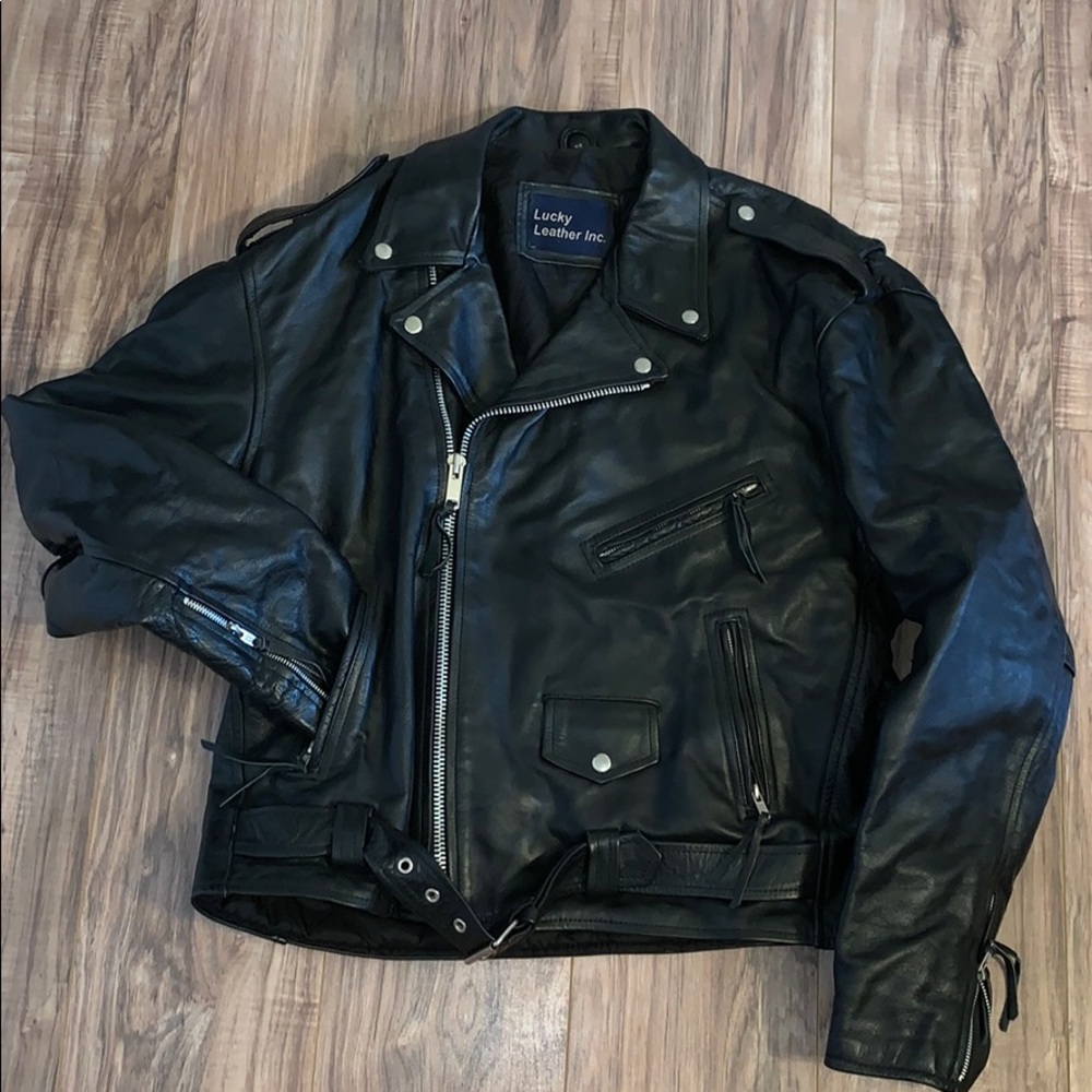 Black leather jack, Lucky Leather Inc. - Picture 3 of 6